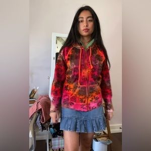 Momentum Vibrant Tie dye zip up‎ hoodie